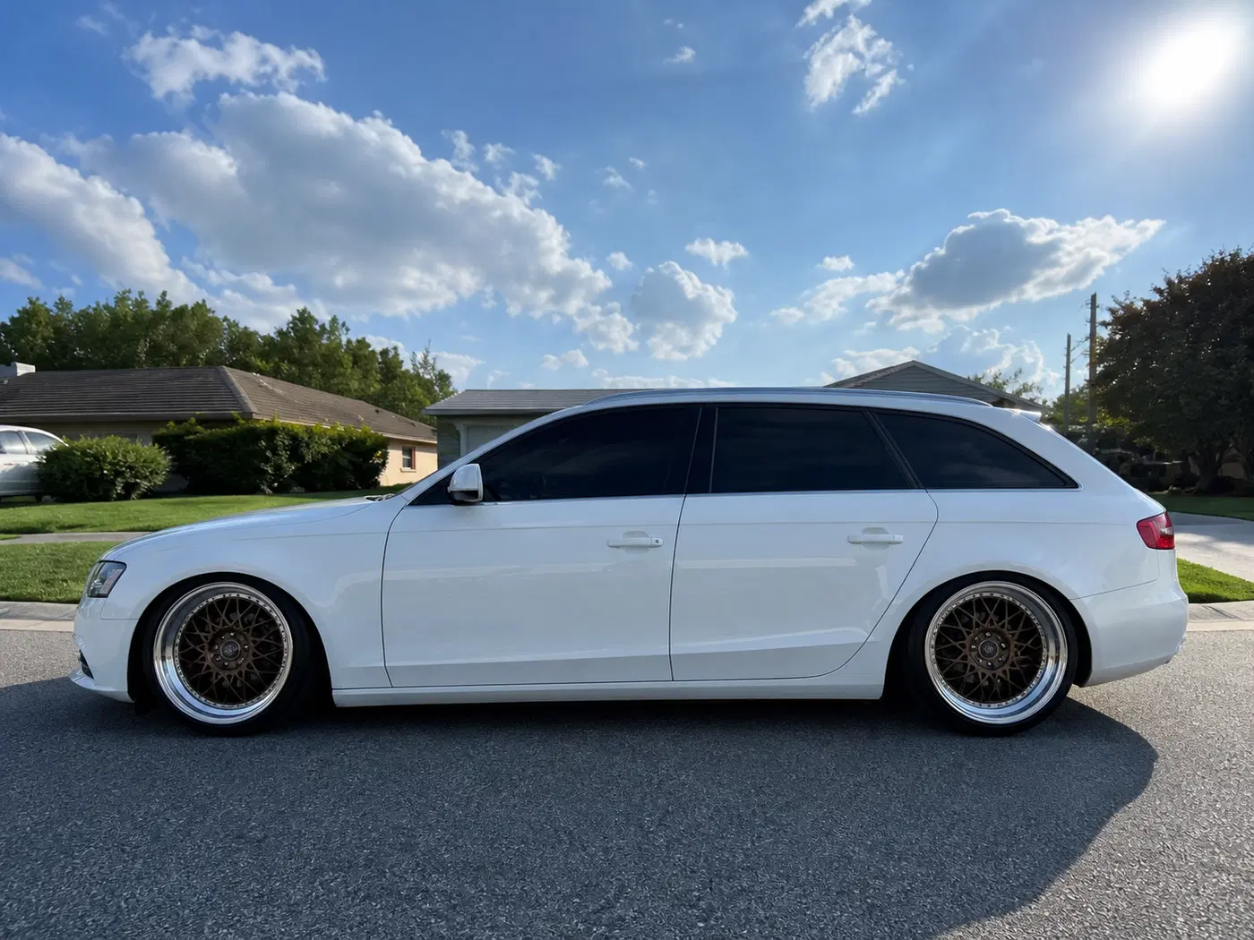AI-generated view of a 2009 Audi A4 Avant with Vors VR8 wheels