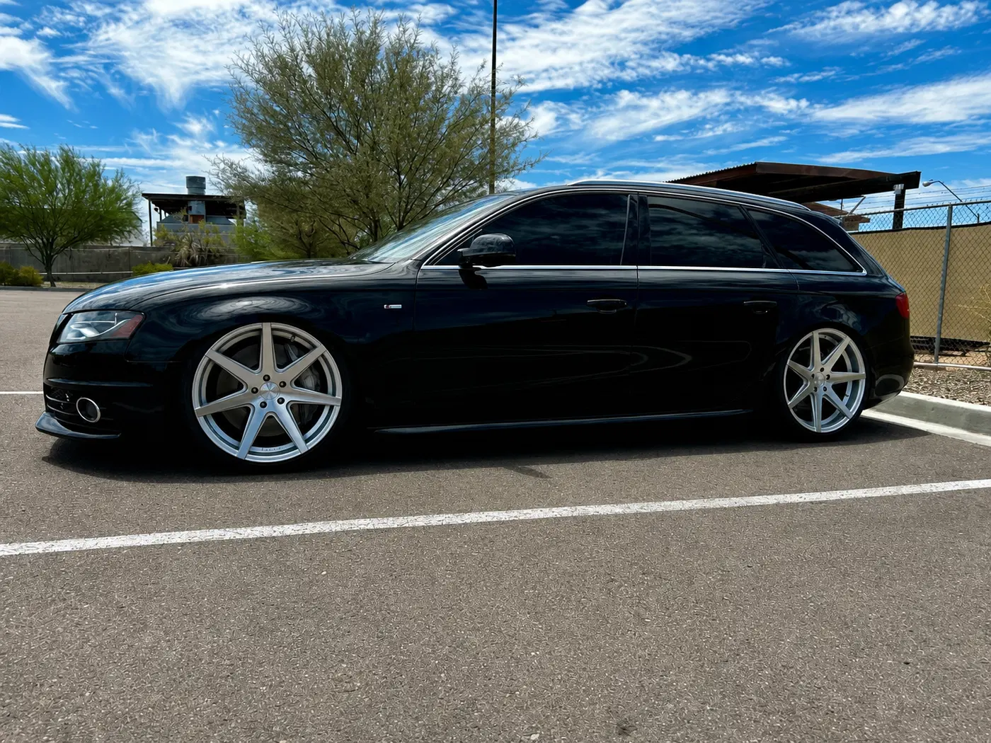 AI-generated view of a 2012 Audi A4 Avant with Rohana RC7 wheels