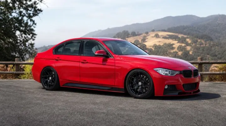 AI-generated view of a 2013 BMW 335i with HRE F01 wheels