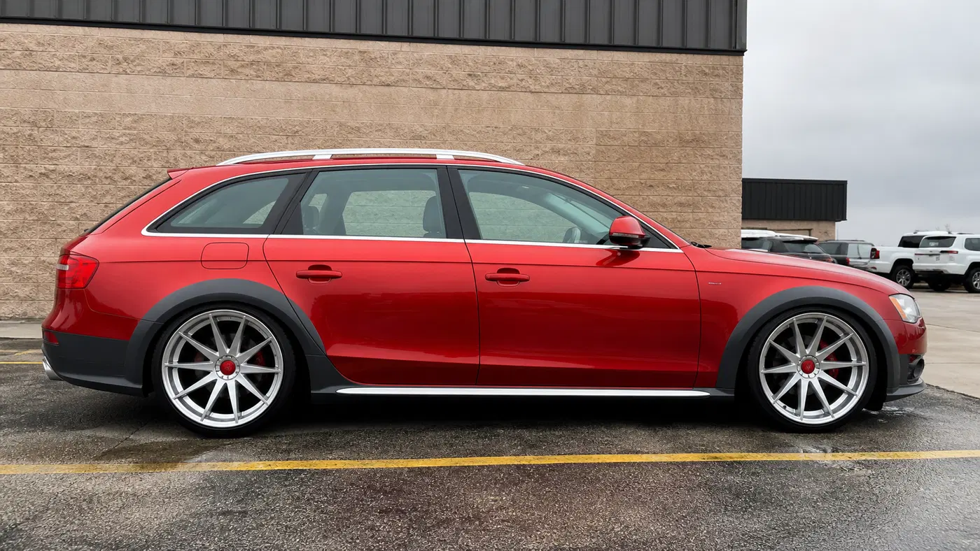 AI-generated view of a 2014 Audi A4 allroad with Rohana RC10 wheels