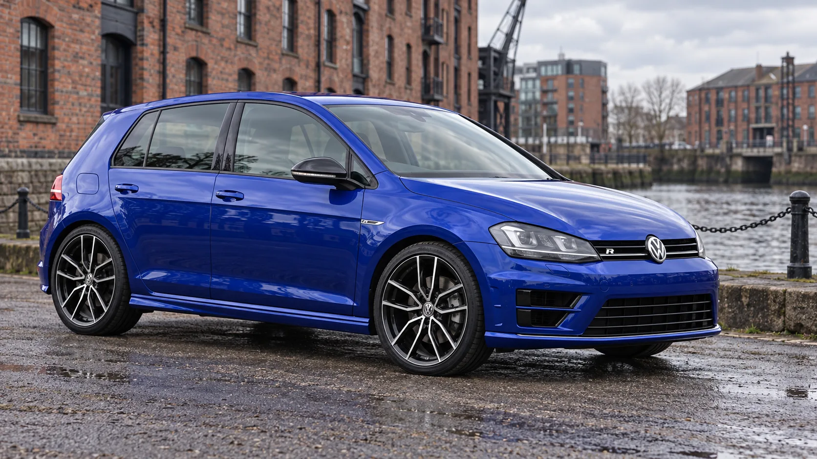 AI-generated view of 2014 Volkswagen Golf R on BBS AX