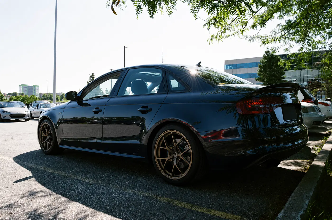 AI-generated view of a 2015 Audi A4 Quattro with Superspeed RF05RR wheels