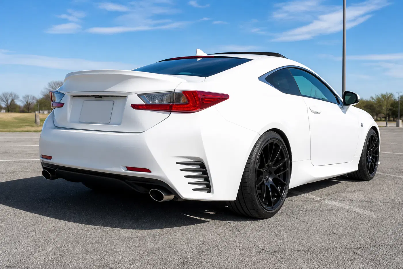 AI-generated view of a 2015 Lexus RC 350 with Rohana RF2 wheels