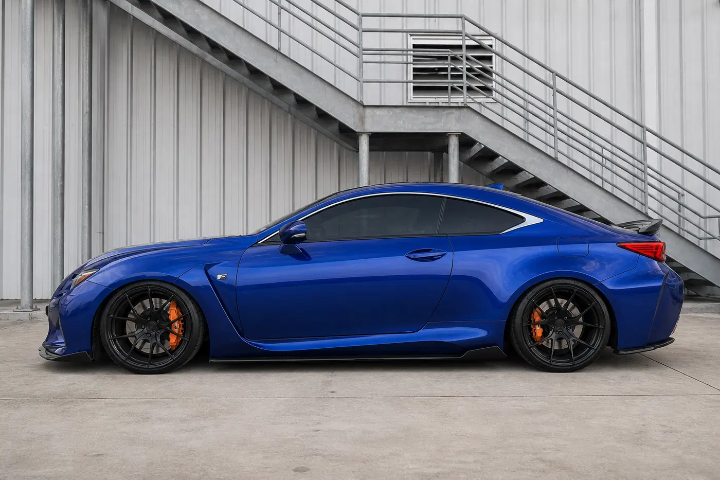 AI-generated view of a 2015 Lexus RC F with Strasse N/A wheels