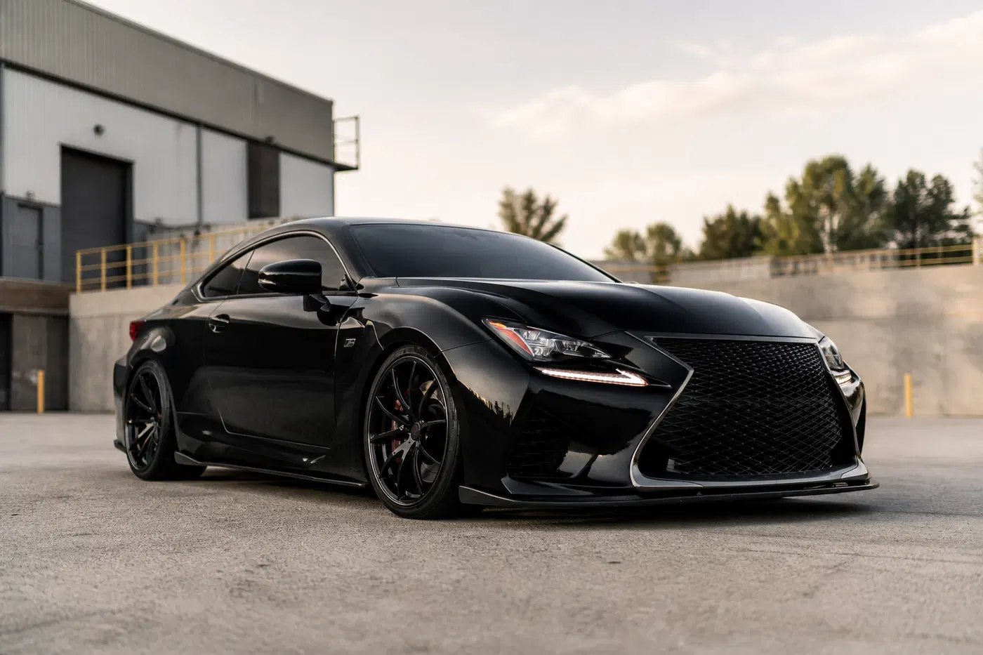 AI-generated view of a 2015 Lexus RC F with Rays / Volk Racing G25 wheels