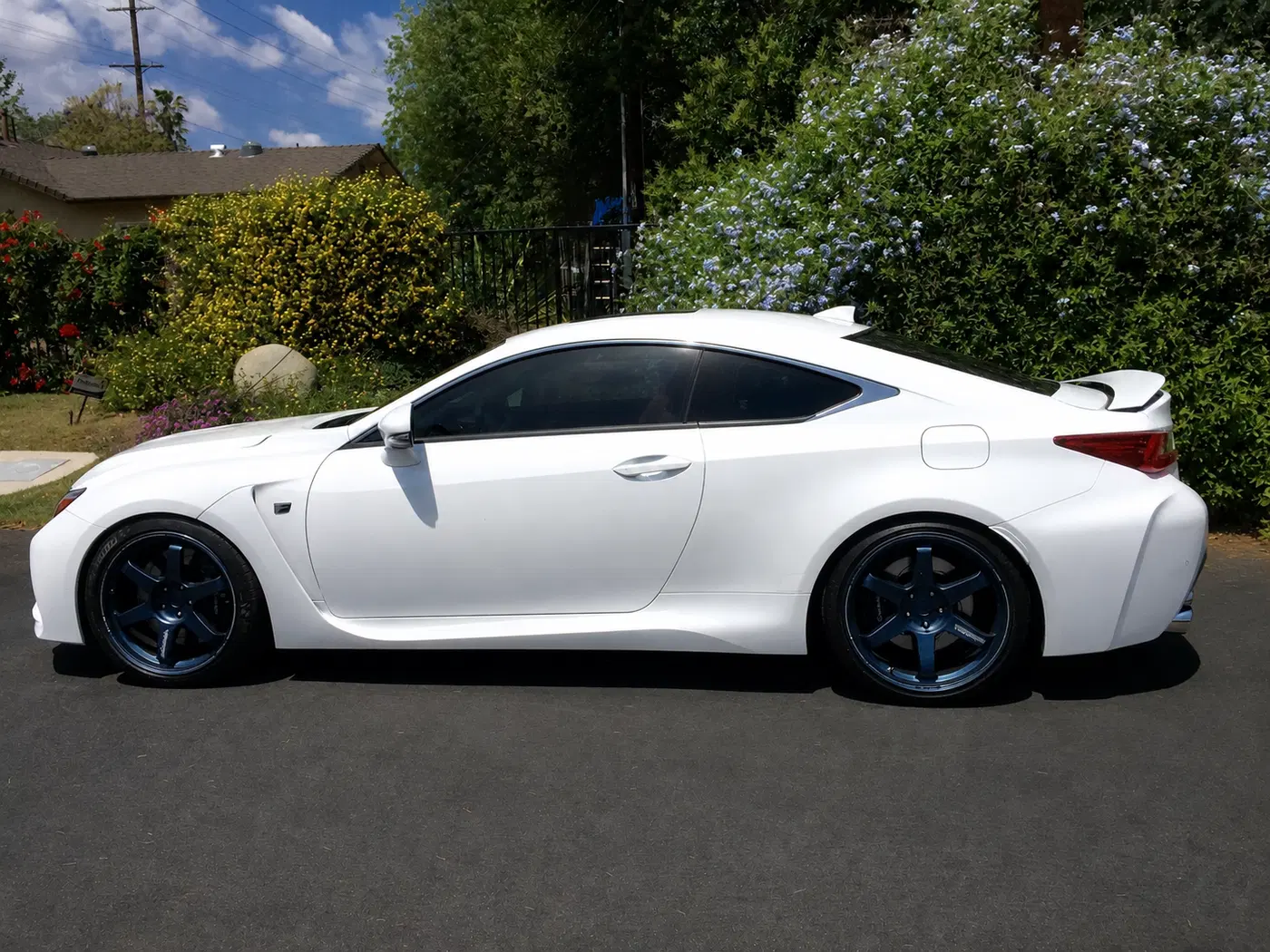 AI-generated view of a 2015 Lexus RC F with Volk TE37 Ultra Face #2 wheels