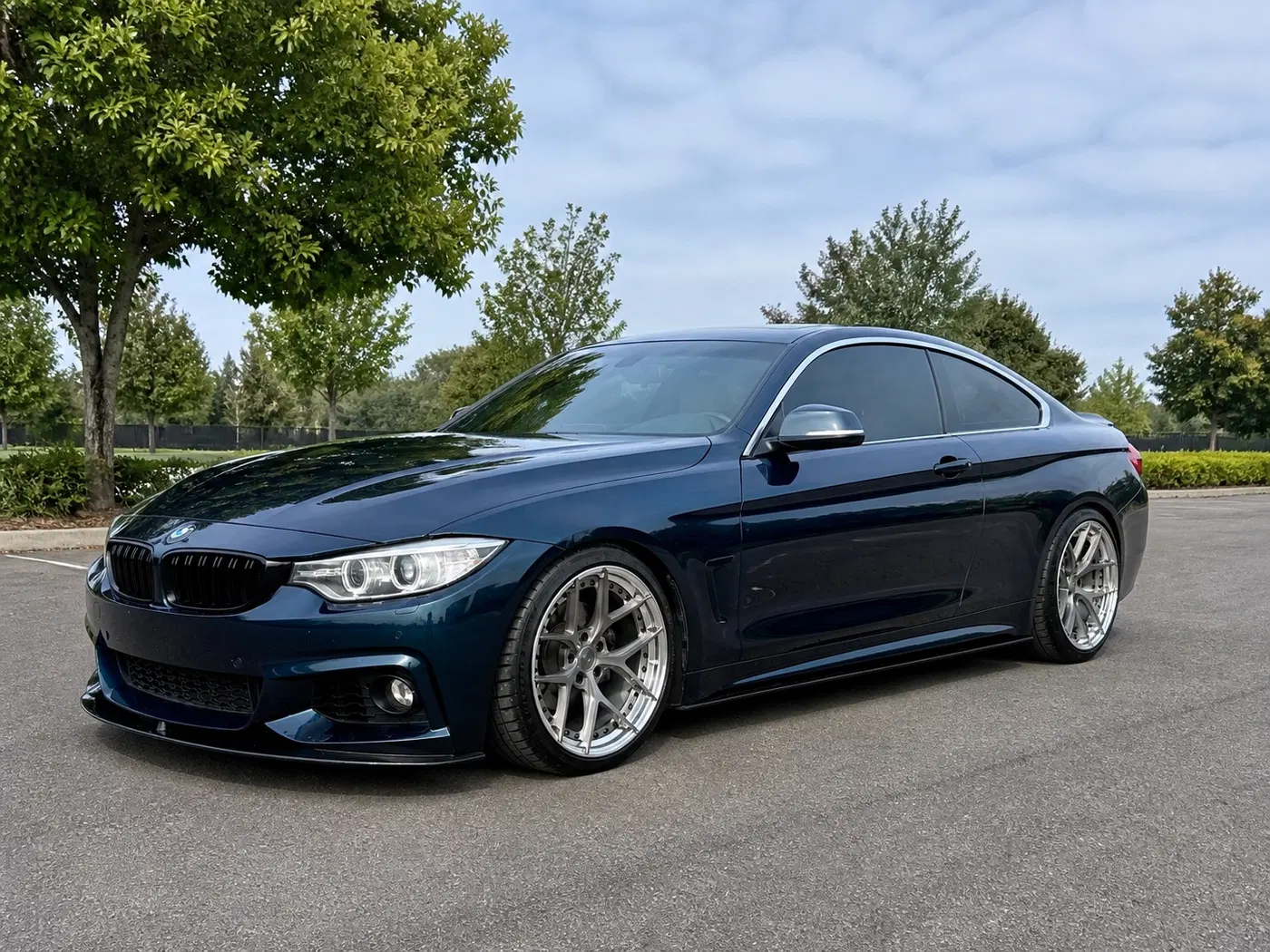 AI-generated view of a 2016 BMW 428i Coupe with BC Forged HCS21S wheels