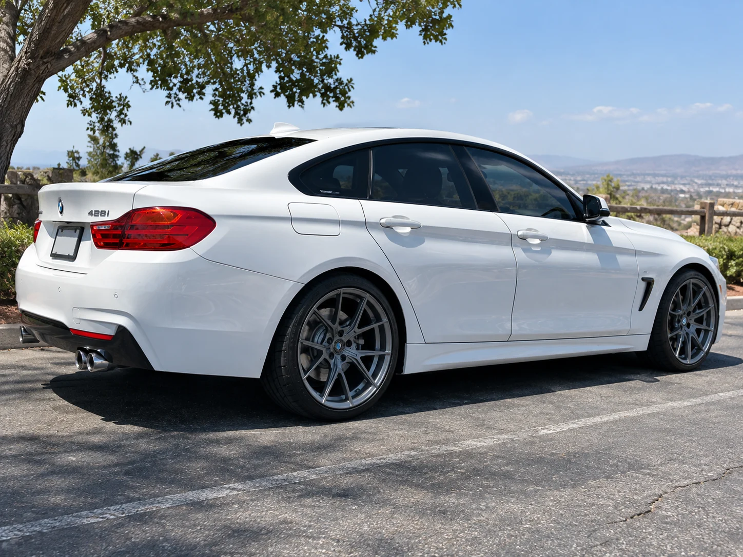 AI-generated view of a 2016 BMW 428i Gran Coupe with VMR V804 wheels