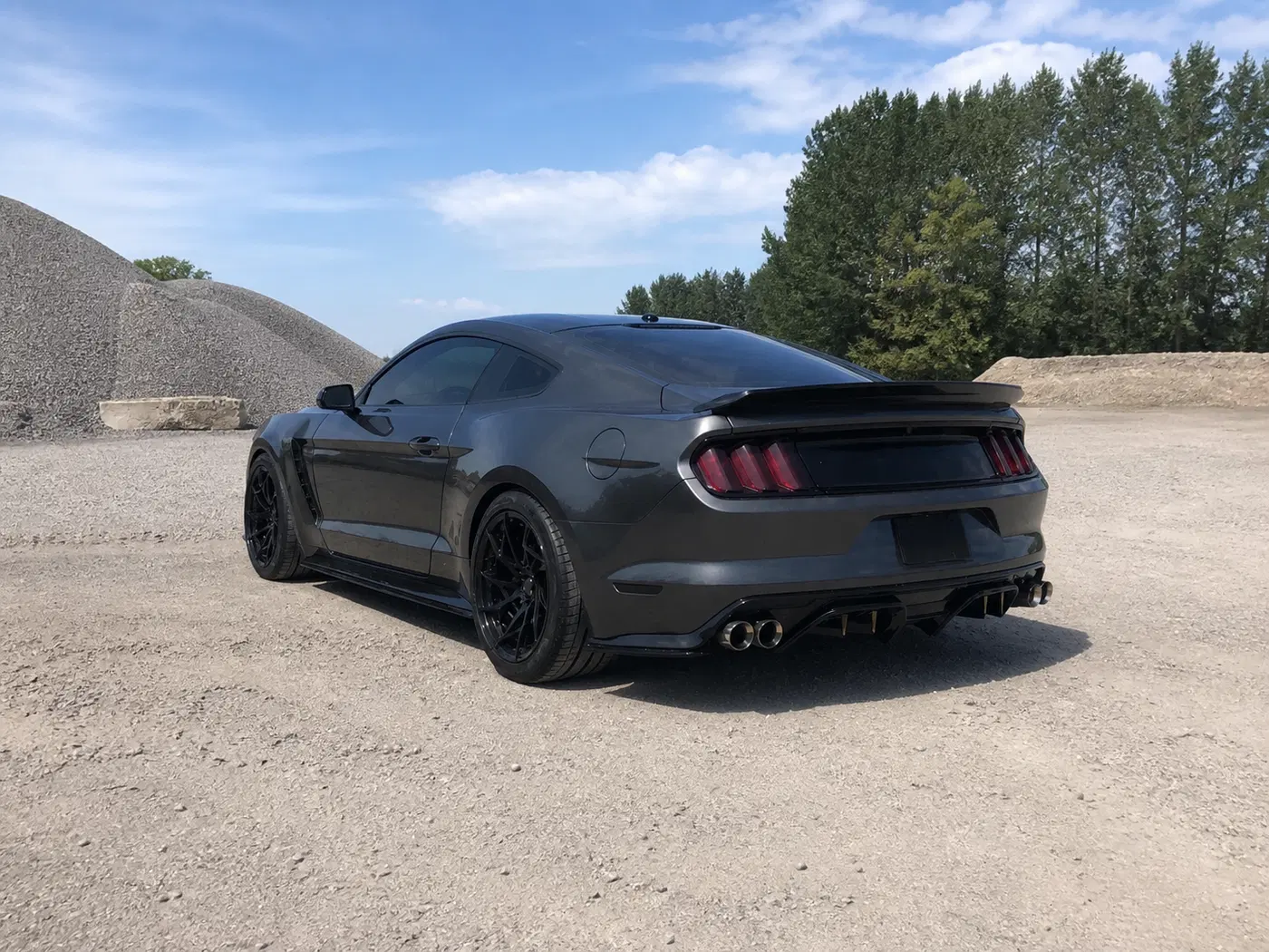 AI-generated view of a 2016 Ford Mustang GT Premium Performance Pack with BC Forged HCA222S wheels