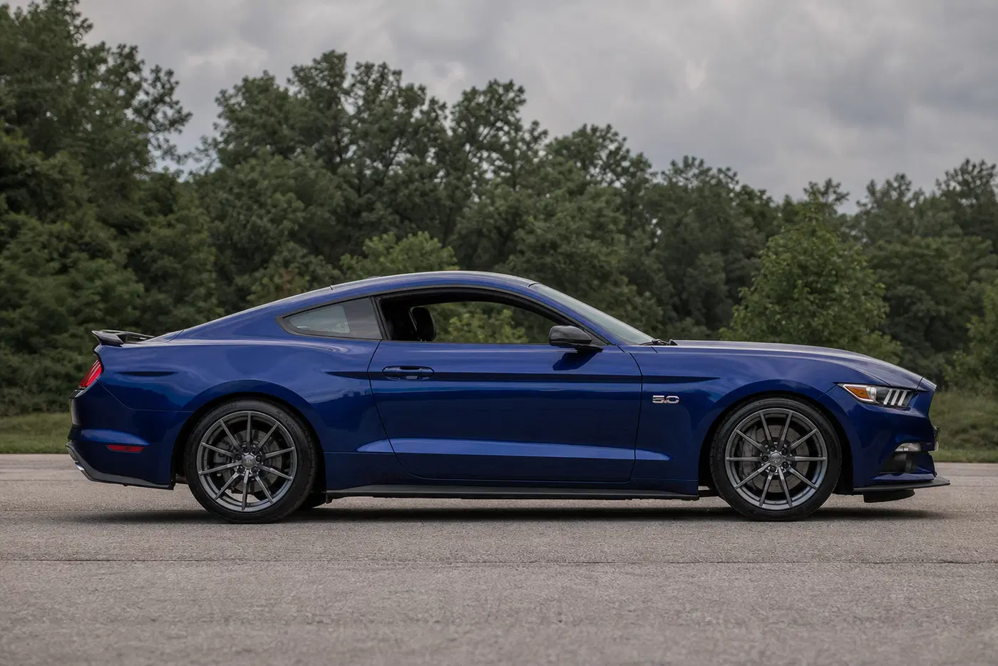 AI-generated view of a 2016 Ford Mustang GT/CS with MRR M350 wheels
