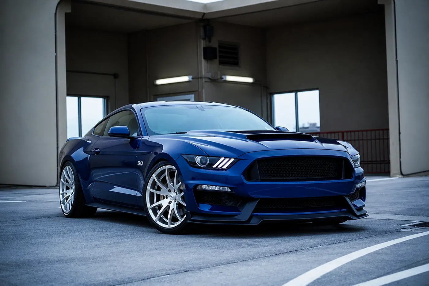 AI-generated view of 2016 Ford Mustang GT on Outlaw N/A