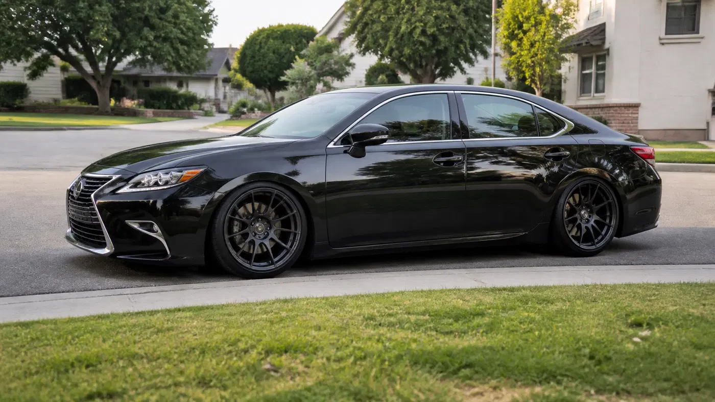 AI-generated view of a 2016 Lexus ES 300h with Niche N/A wheels