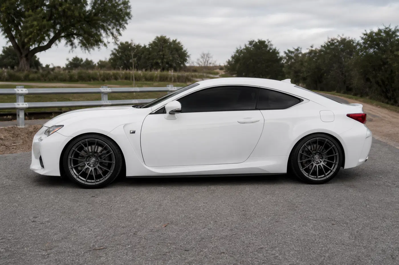 AI-generated view of a 2016 Lexus RC F with TSW Bathurst wheels