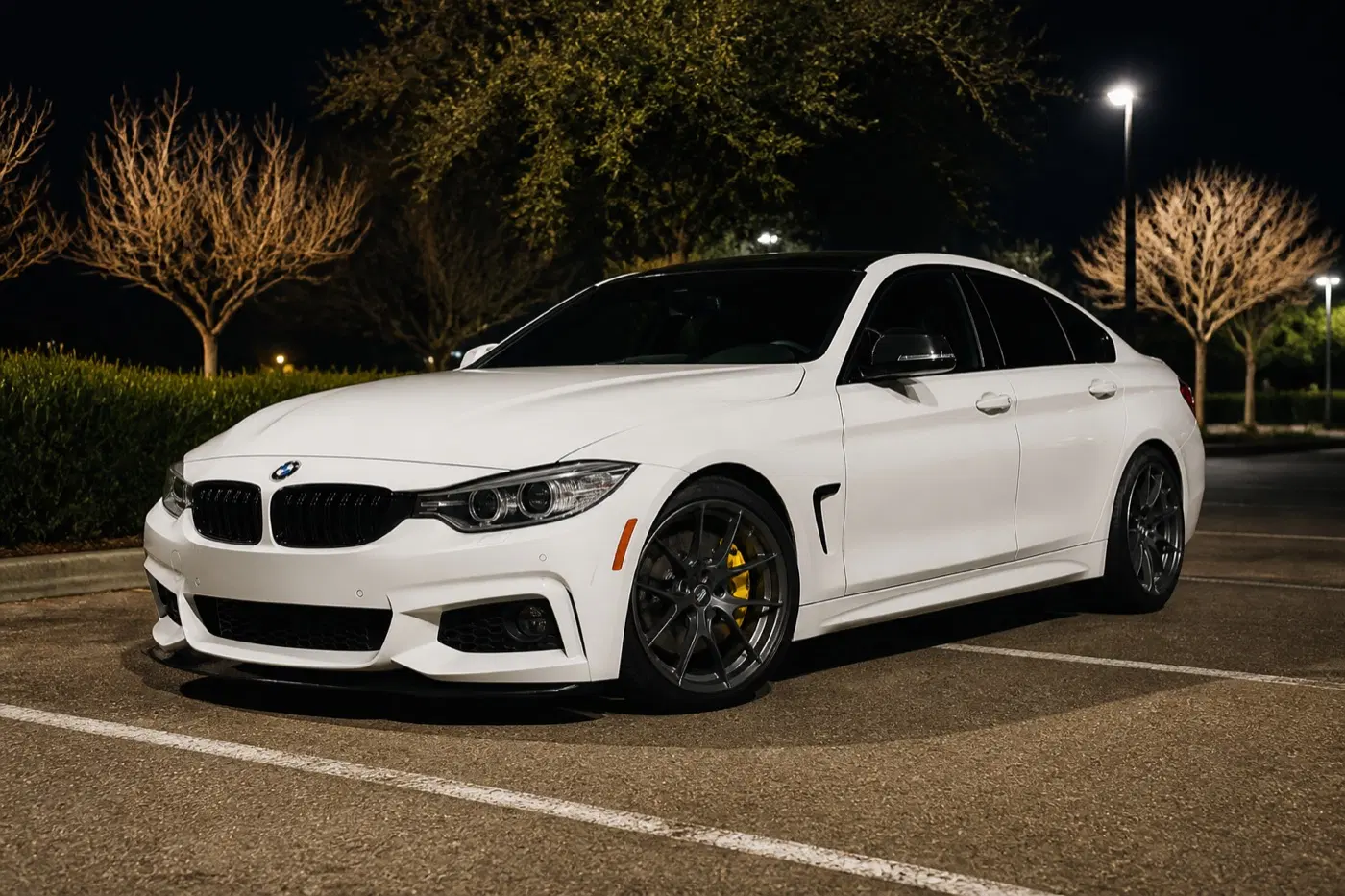 AI-generated view of a 2017 BMW 440i Gran Coupe with ESR RF2 wheels