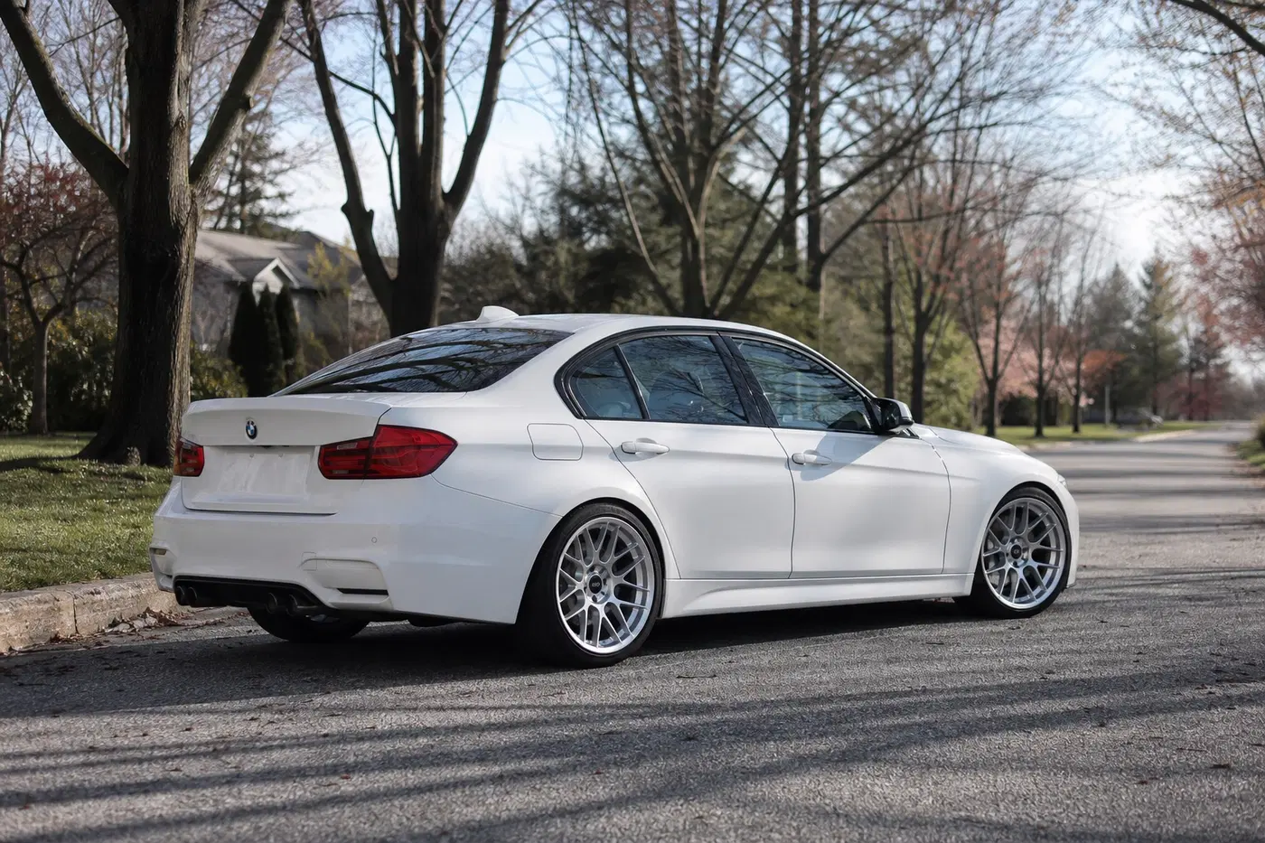 AI-generated view of a 2017 BMW M3 with APEX ARC-8 wheels