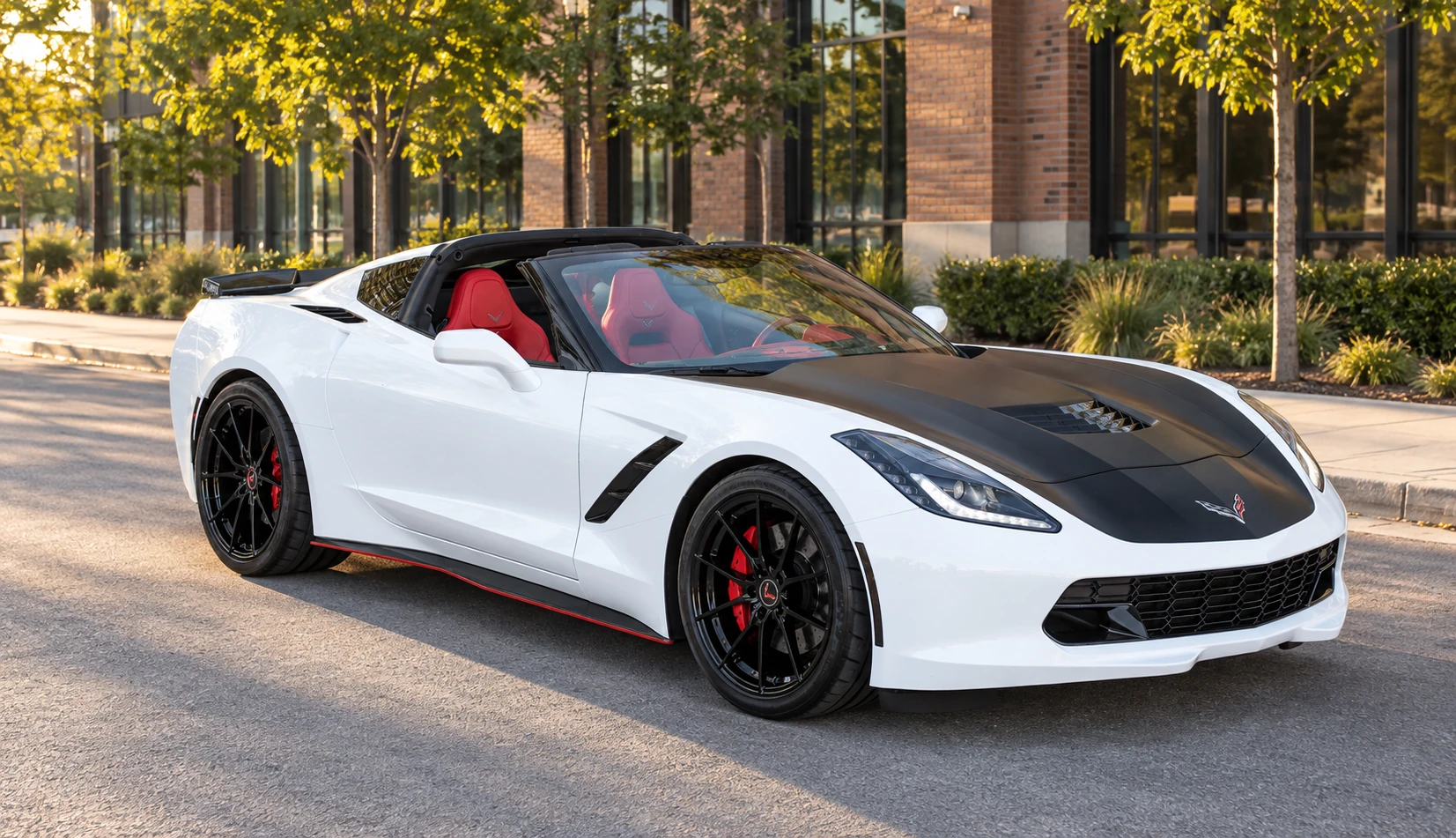 AI-generated view of a 2017 Chevrolet Corvette Stingray with Vertini RF1.2 wheels