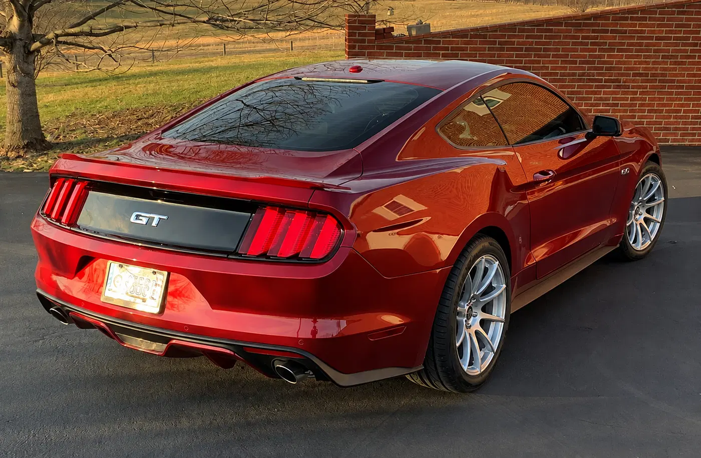 AI-generated view of a 2017 Ford Mustang GT Premium with Forgestar CF-10 wheels