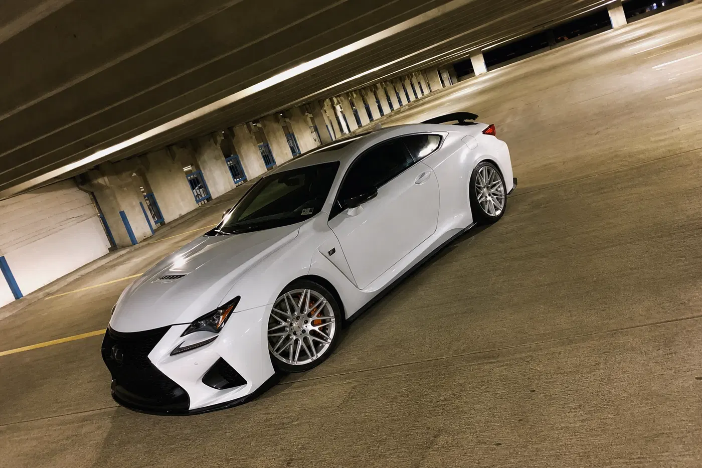 AI-generated view of a 2017 Lexus RC F with Verde VFF01 wheels