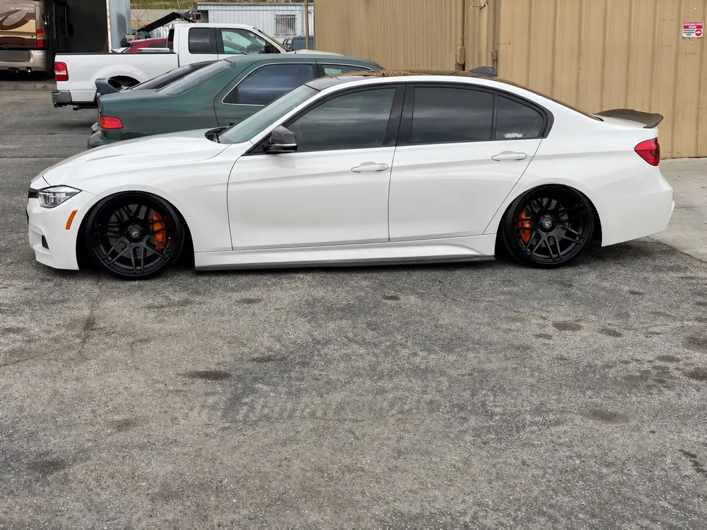 AI-generated view of a 2018 BMW 340i with Forgestar F14 Super Deep Concave wheels