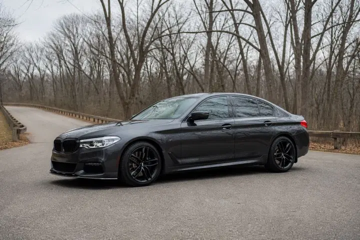 AI-generated view of a 2019 BMW 540i with BBS SX wheels