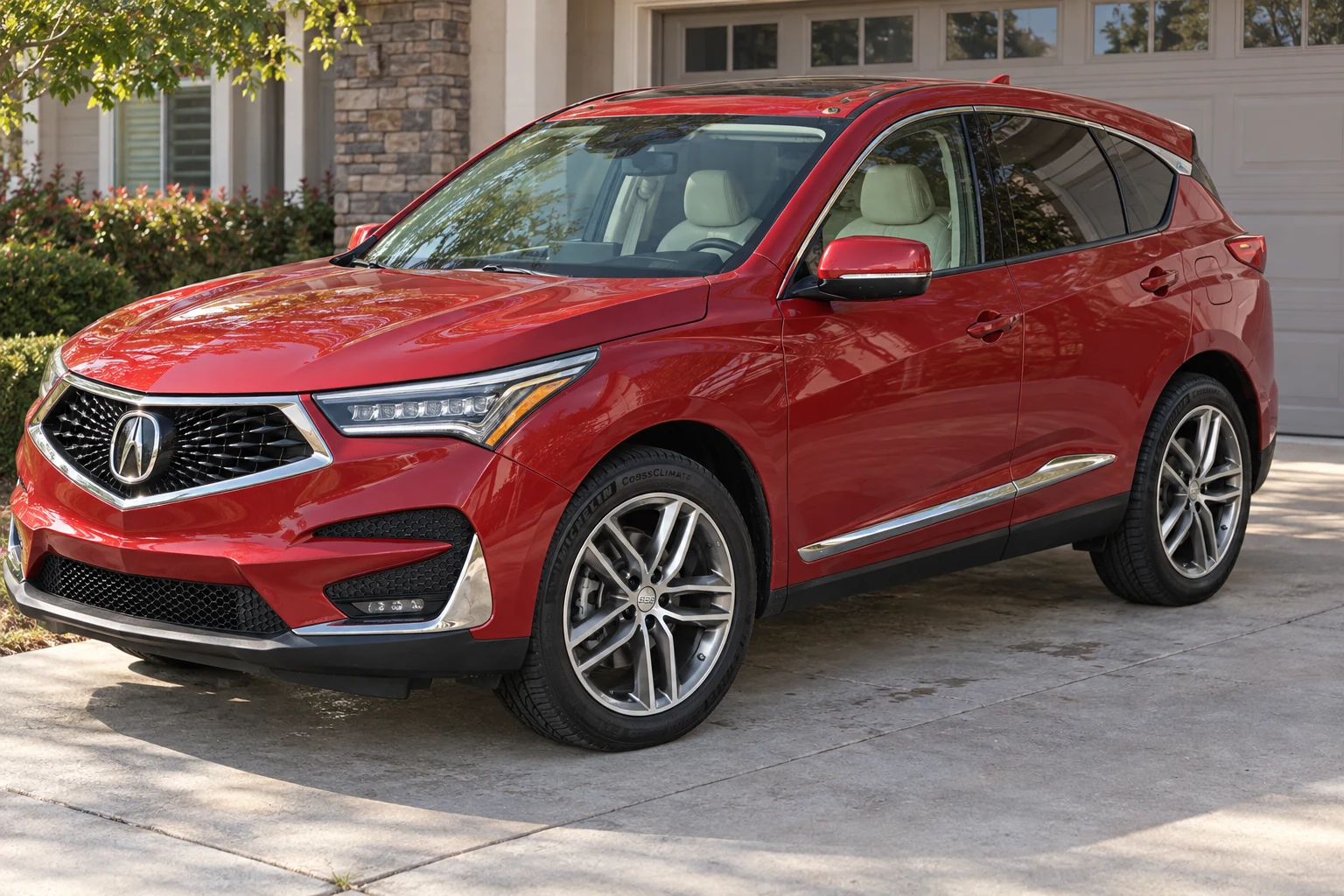 AI-generated view of a 2020 Acura RDX Advance with BBS SX wheels