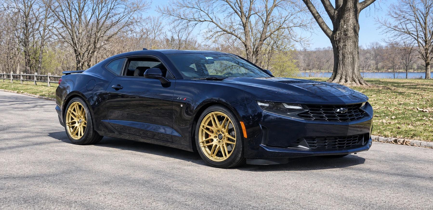 AI-generated view of a 2020 Chevrolet Camaro LT1 with Verde Axis wheels