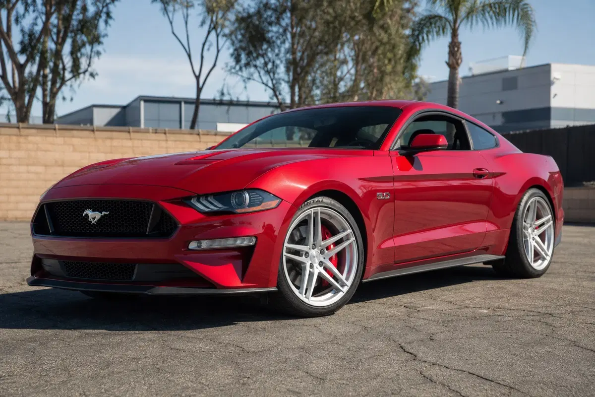 AI-generated view of a 2020 Ford Mustang GT PP1 with SVE X500 wheels