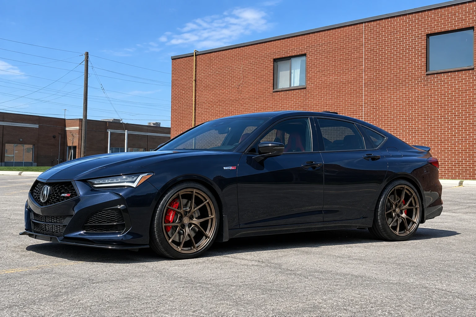 AI-generated view of a 2021 Acura TLX Type S with SuperSpeed RF055R wheels