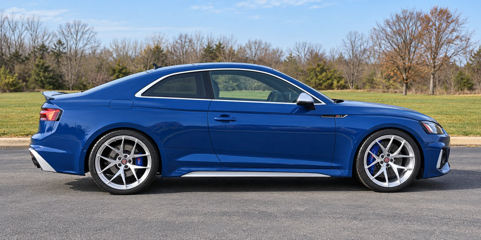 AI-generated view of a 2021 Audi RS5 Ascari Launch Edition Coupe with BC Forged RZ21 wheels