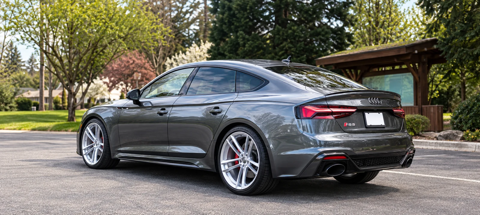 AI-generated view of a 2021 Audi RS5 Sportback with PUR RS07 wheels