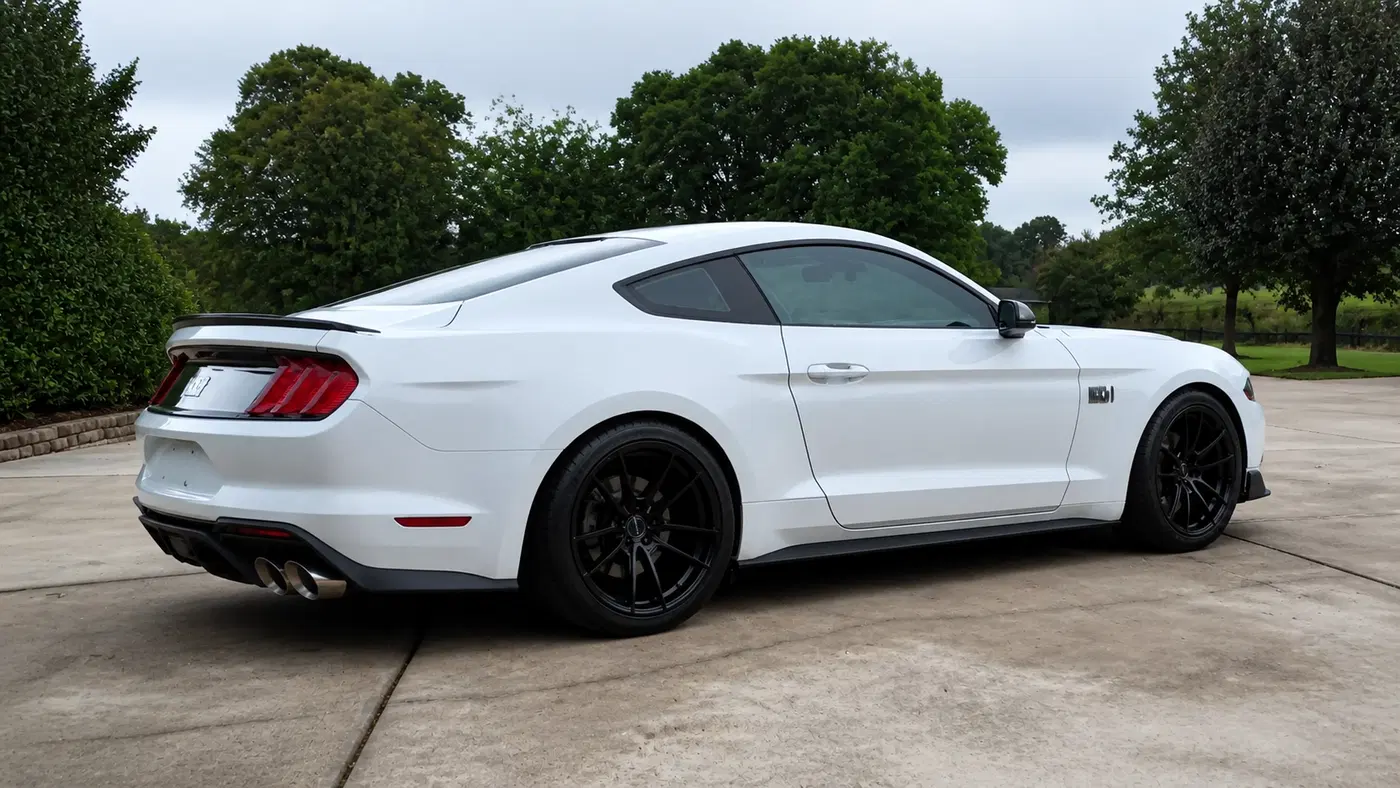 AI-generated view of a 2022 Ford Mustang Mach 1 with Velgen N/A wheels