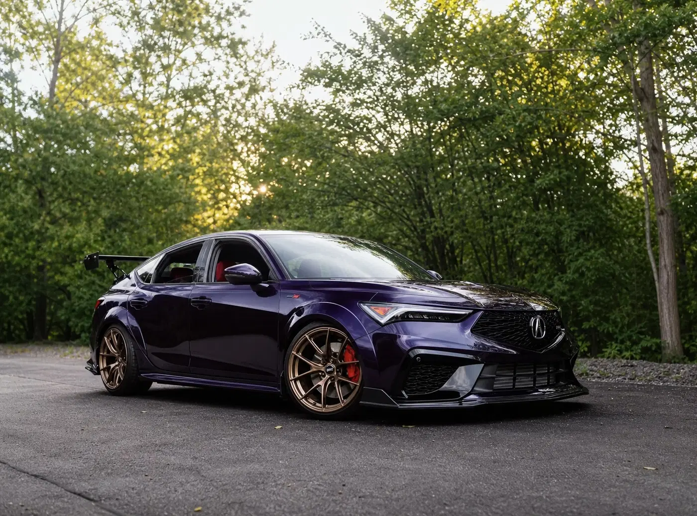 AI-generated view of a 2024 Acura Integra Type S with APEX VS-5RS wheels
