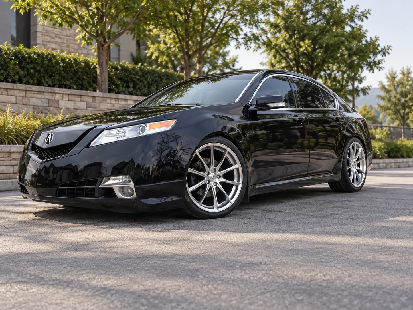 AI-generated view of a 2009 Acura TL with Braelin BR02 wheels