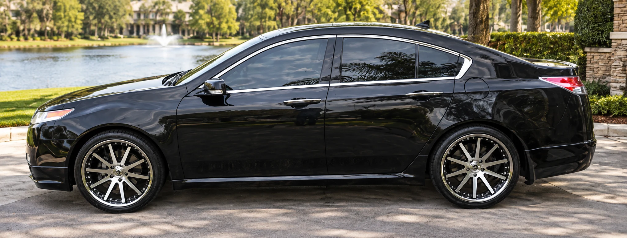 AI-generated view of a 2010 Acura TL with XO Paris wheels