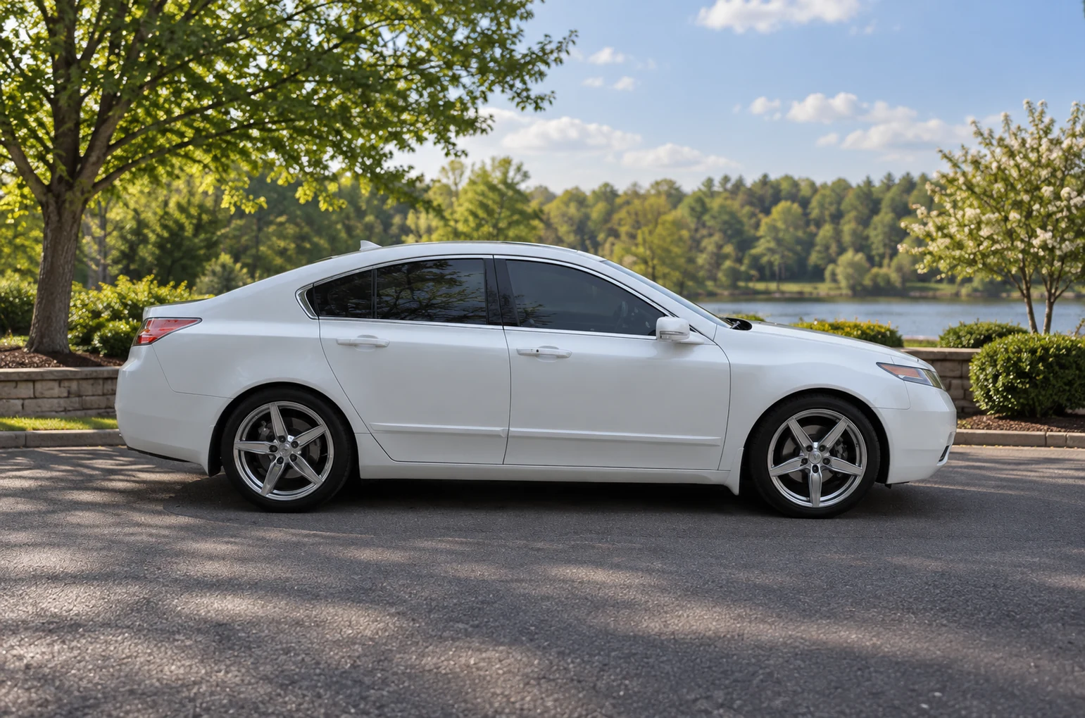 AI-generated view of a 2012 Acura TL with Ace Couture wheels