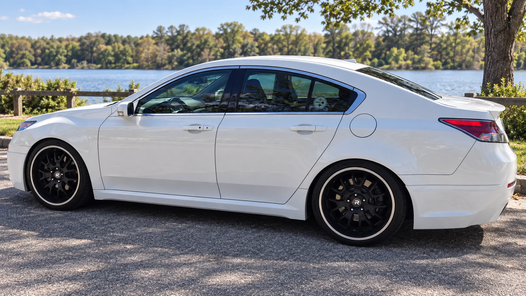 AI-generated view of a 2013 Acura TL with Ron Jon N/A wheels