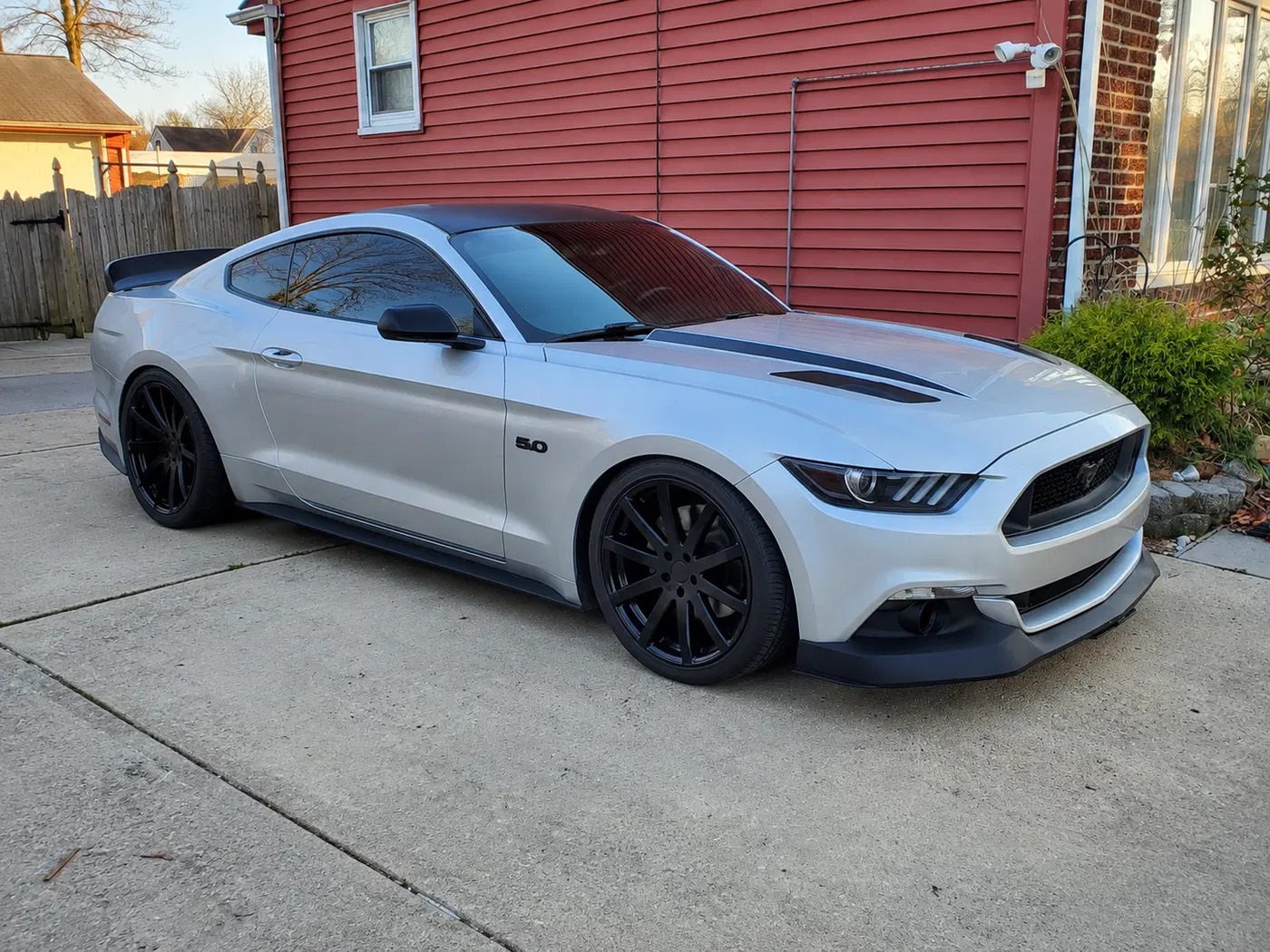 AI-generated view of a 2017 Ford Mustang GT with TSW Brooklands wheels