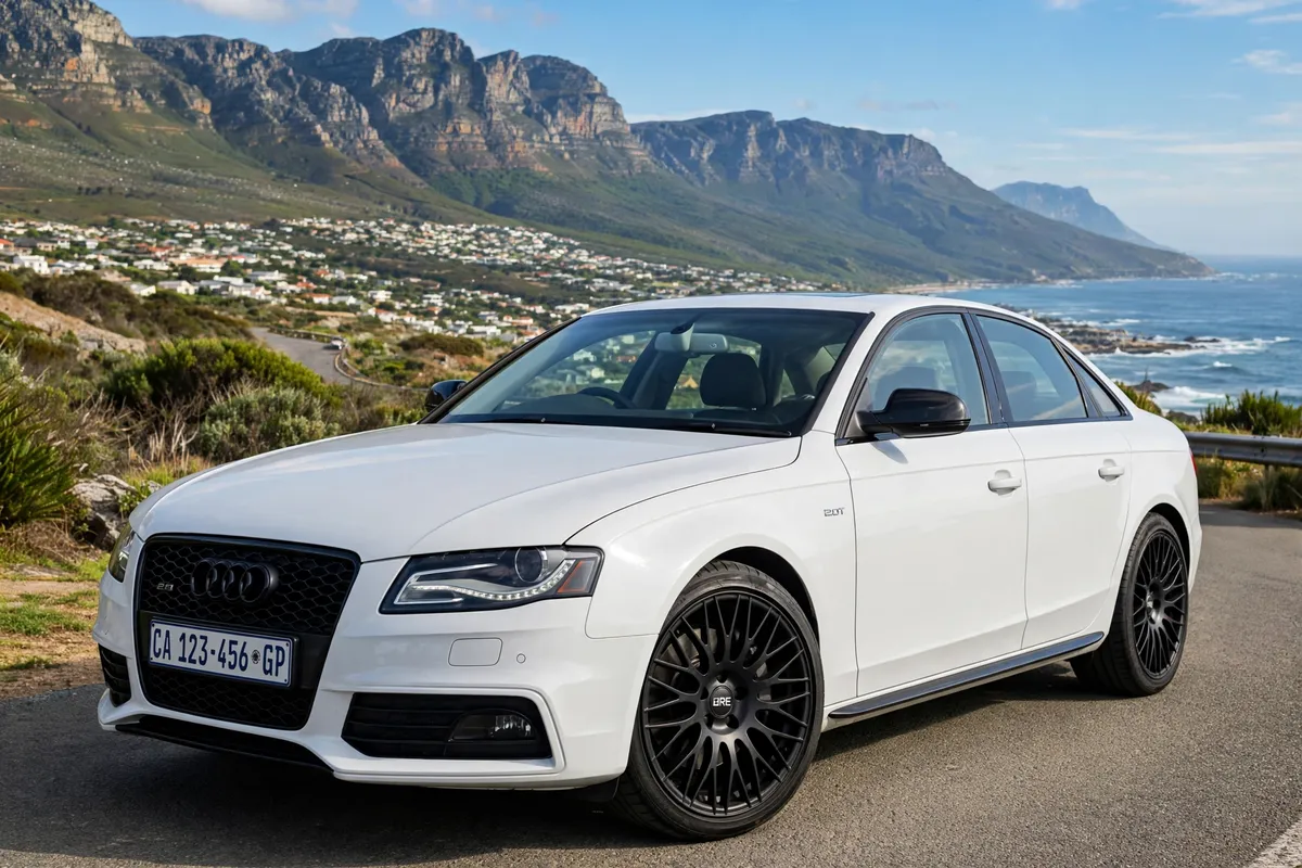 AI-generated view of a 2009 Audi A4 2.0T Multitronic with HRE Replica wheels