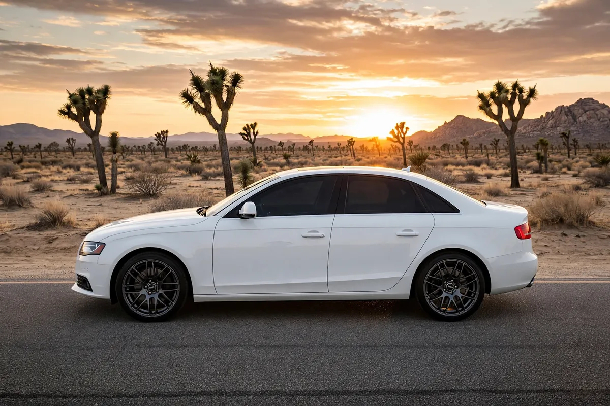 AI-generated view of a 2009 Audi A4 with VMR V718 wheels