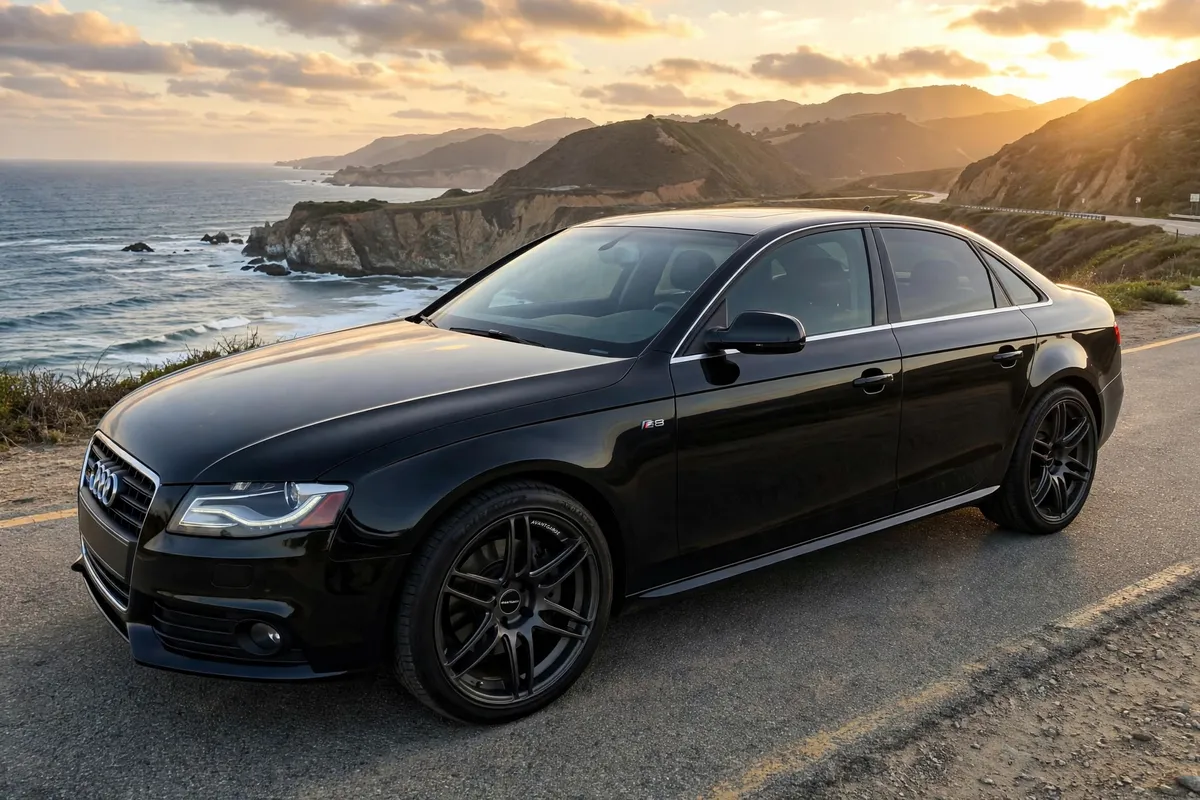 AI-generated view of a 2010 Audi A4 2.0T Premium Plus with Avant Garde M368 wheels