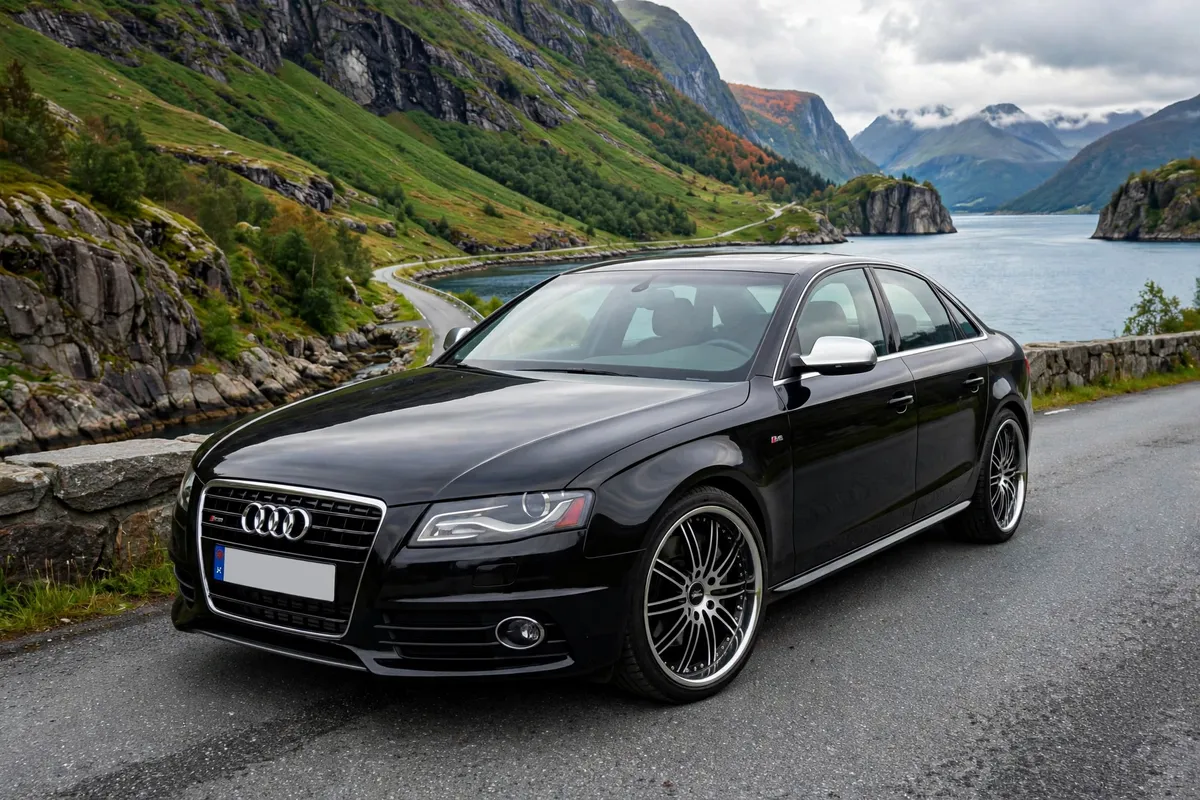 AI-generated view of a 2010 Audi A4 Quattro S-line with Vertini Hennesey wheels