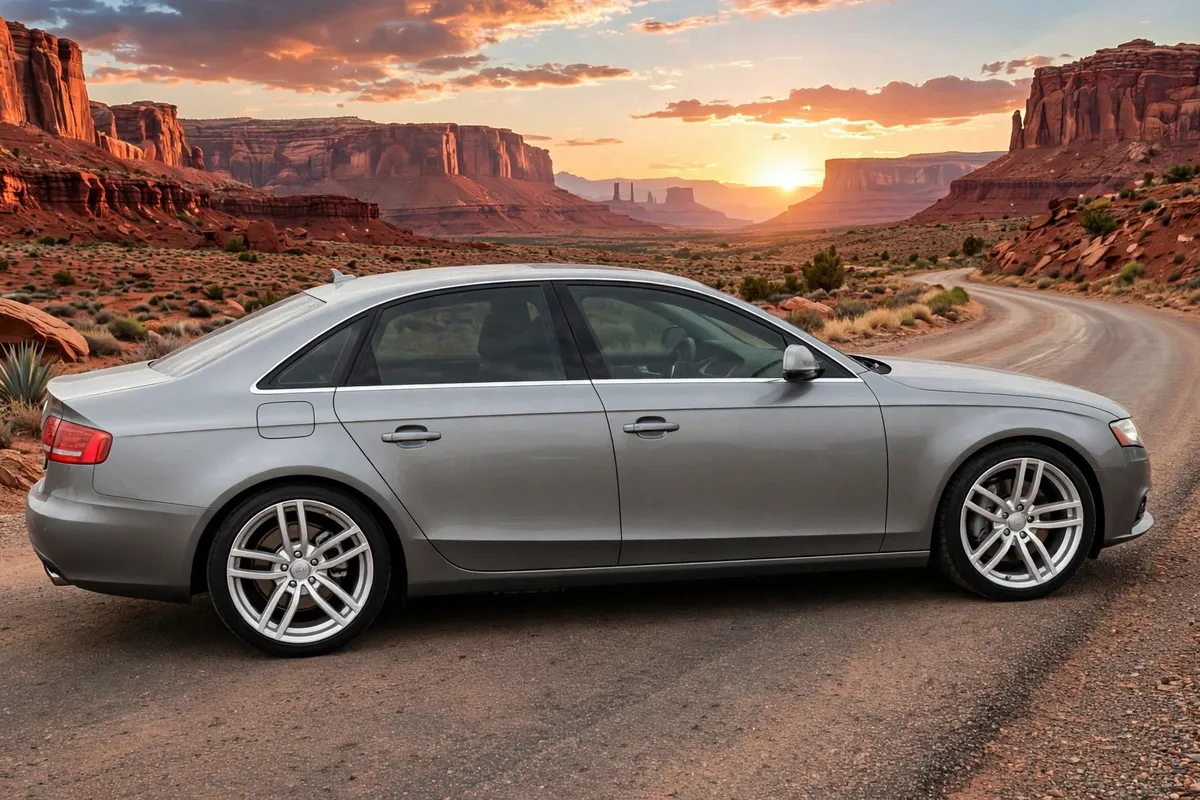 AI-generated view of a 2011 Audi A4 Premium Plus 2.0 Quattro with VMR V701 wheels