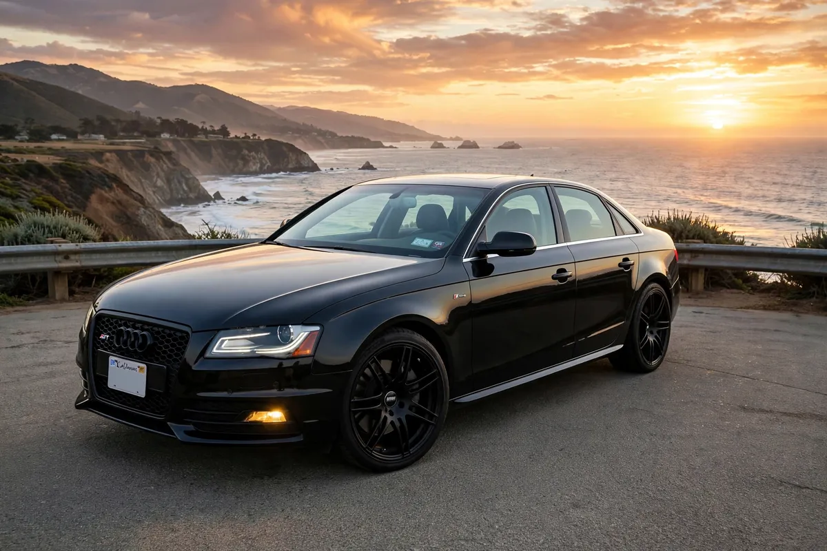 AI-generated view of a 2012 Audi A4 2.0T Quattro Premium Plus with VMR V708 wheels