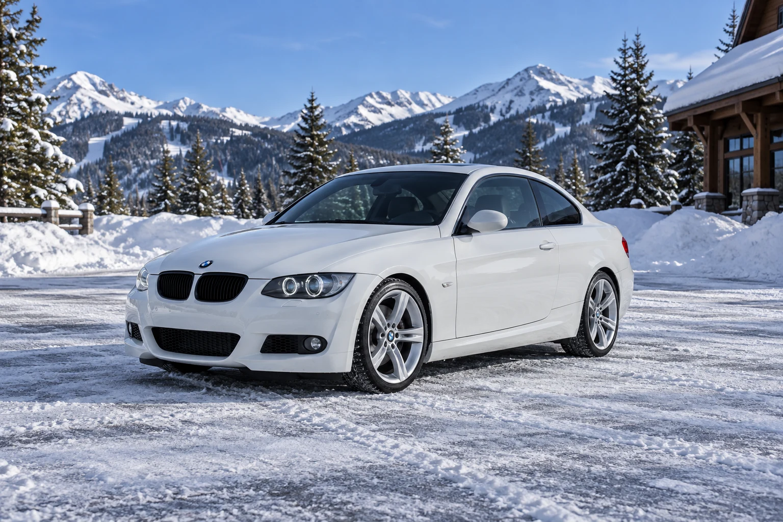 AI-generated view of a 2007 BMW 335i with BMW Style 189 wheels