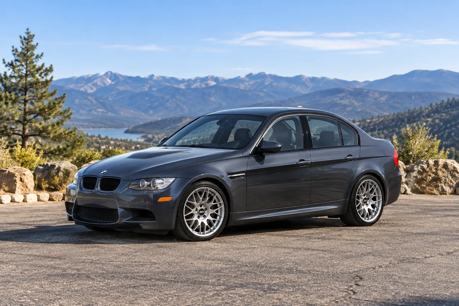AI-generated view of 2008 BMW M3 Sedan on BBS CH