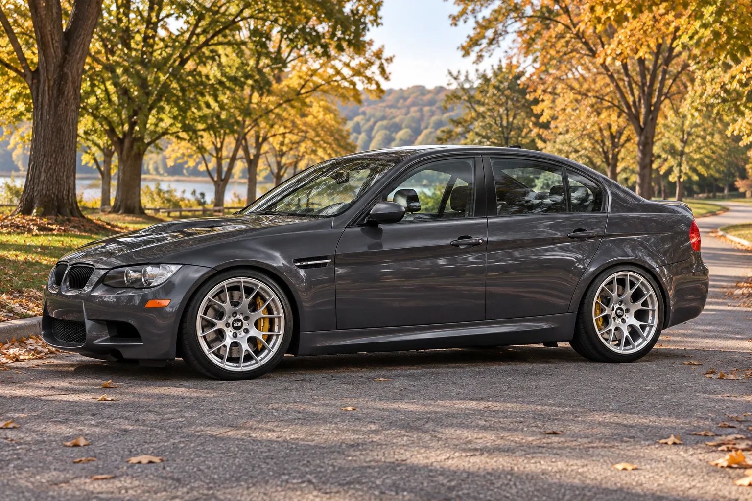 AI-generated view of 2008 BMW M3 Sedan on BBS CH-R