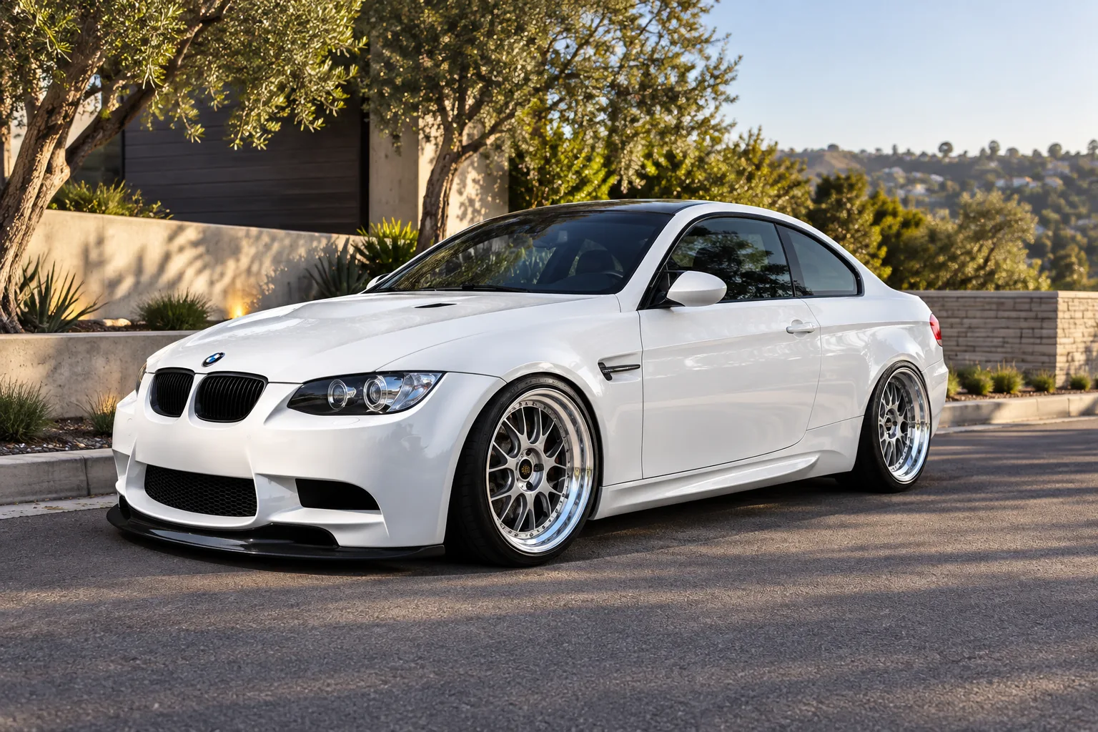 AI-generated view of a 2011 BMW M3 Competition Coupe with BBS LM-R wheels