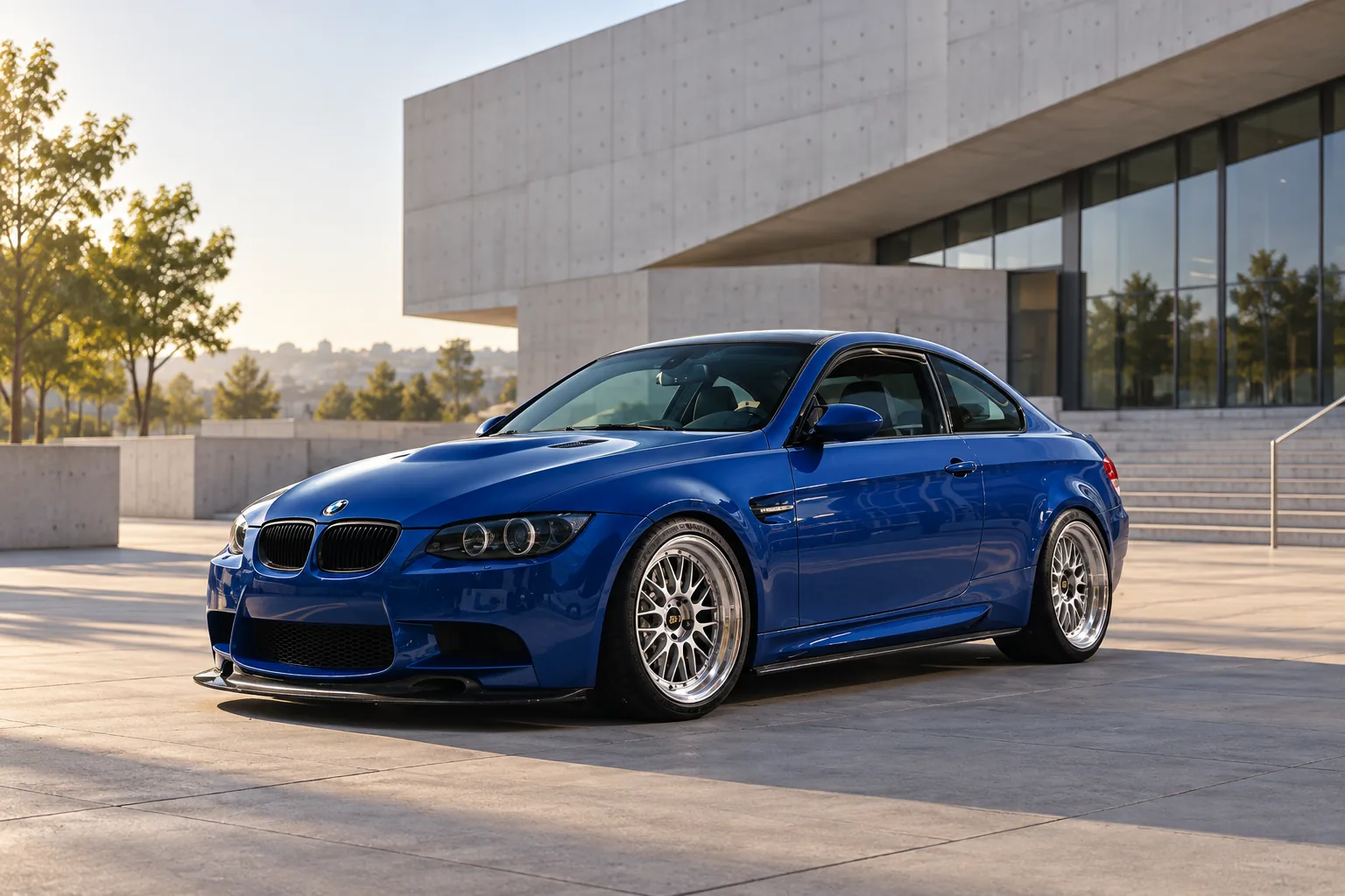 AI-generated view of a 2011 BMW M3 Coupe Competition with BBS LM wheels