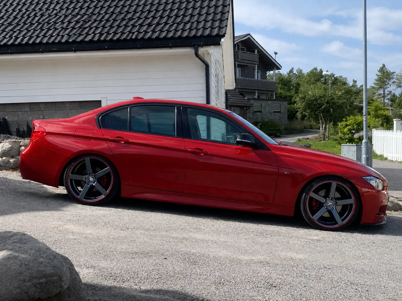 AI-generated view of a 2012 BMW 328i M Sport with Osean N/A wheels