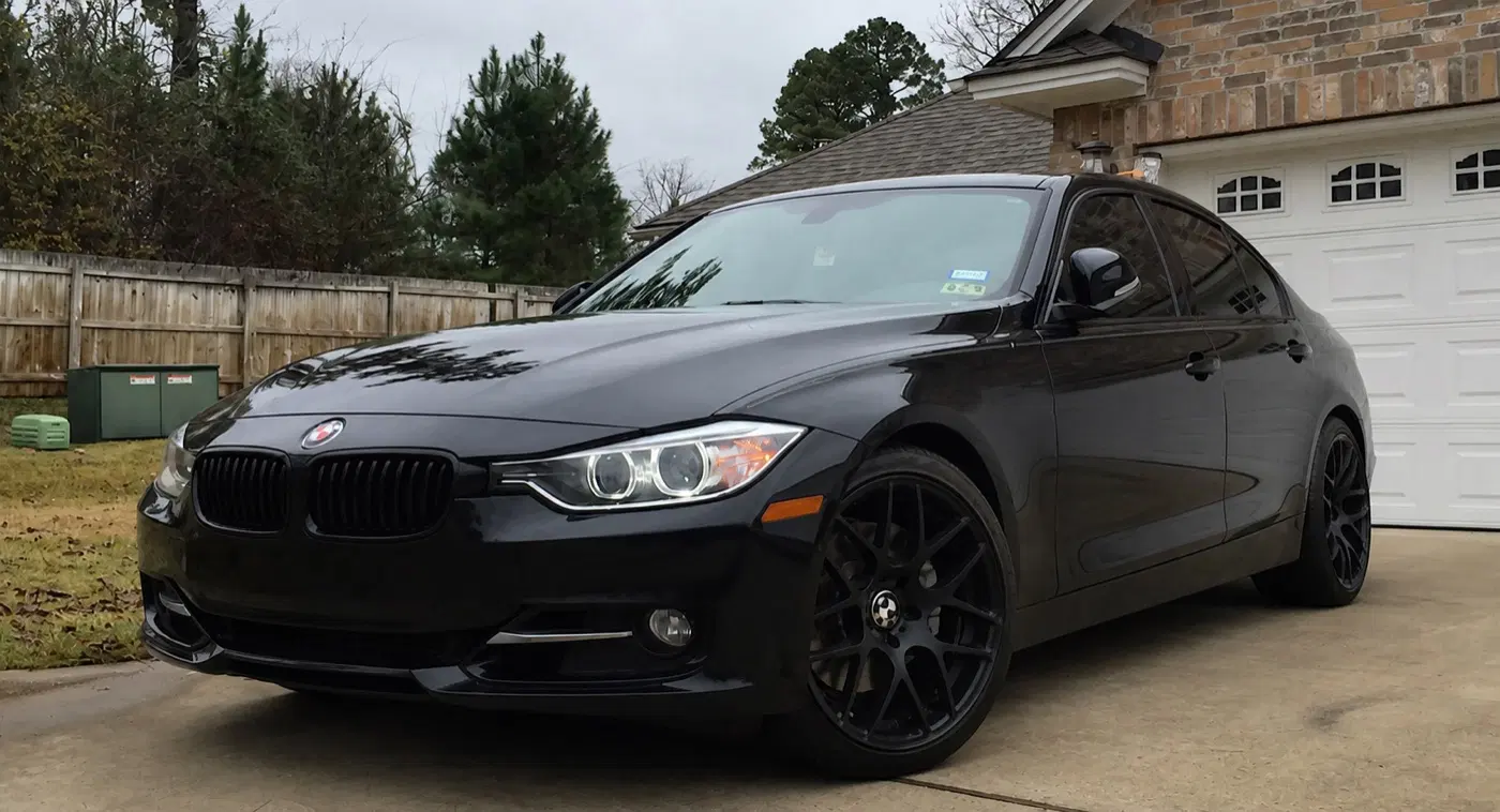 AI-generated view of a 2012 BMW 335i with VMR V710 wheels